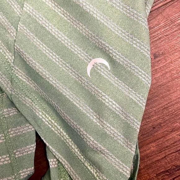 Zyia Womens green tank top stripe size athletic back tie shirt gym large stripe - Picture 4 of 5